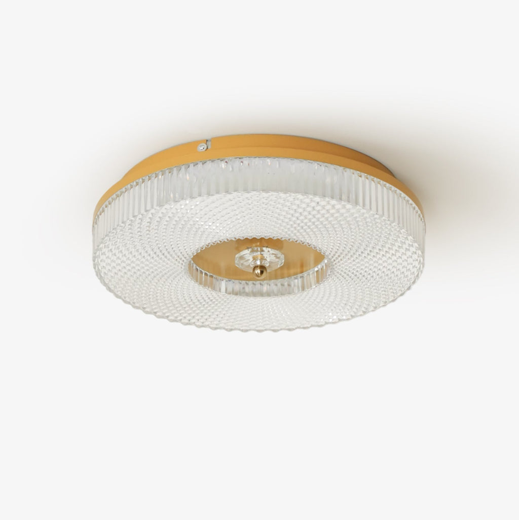 Textured Round LED Ceiling Light for Indoor Spaces | Ridorn