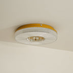 Textured Round LED Ceiling Light for Indoor Spaces | Ridorn