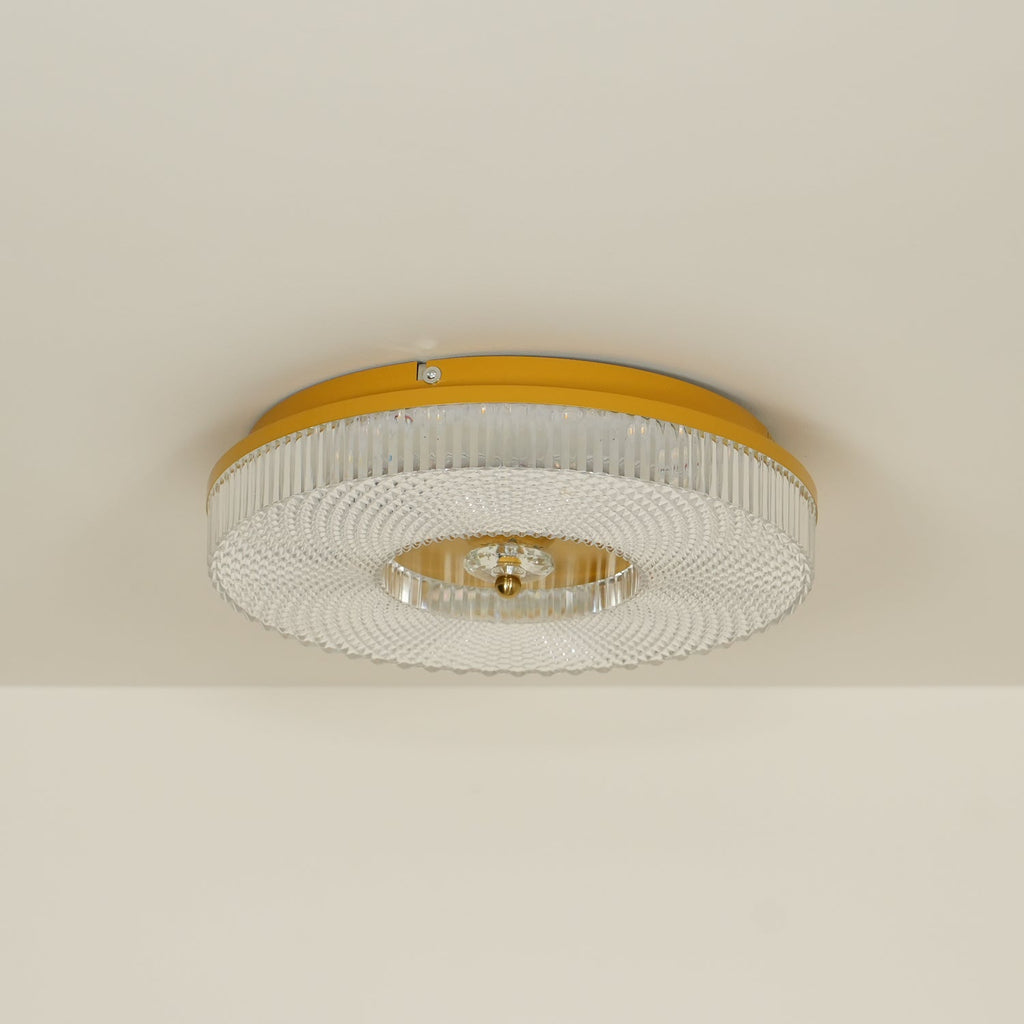 Textured Round LED Ceiling Light for Indoor Spaces | Ridorn