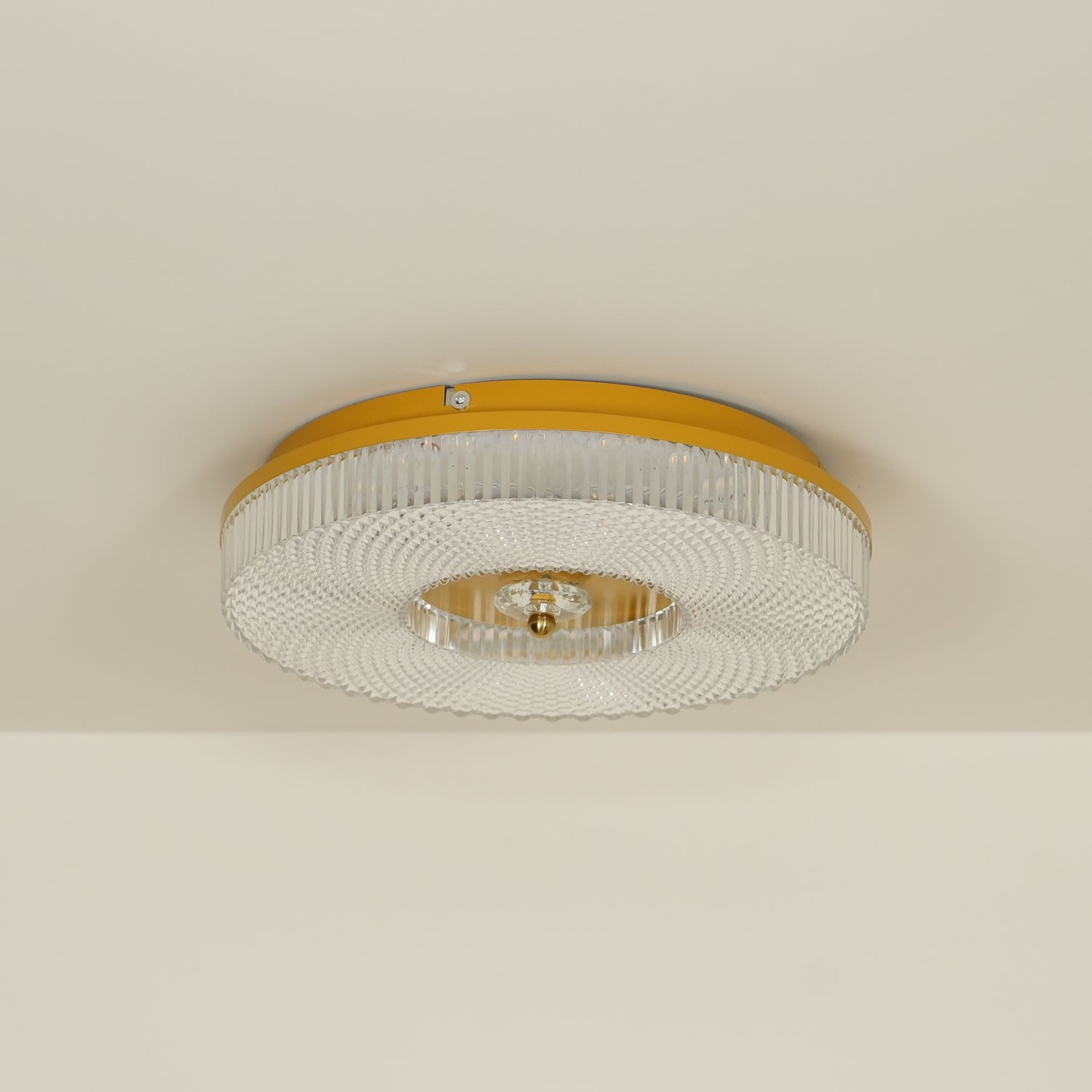 Textured Round LED Ceiling Light for Indoor Spaces | Ridorn