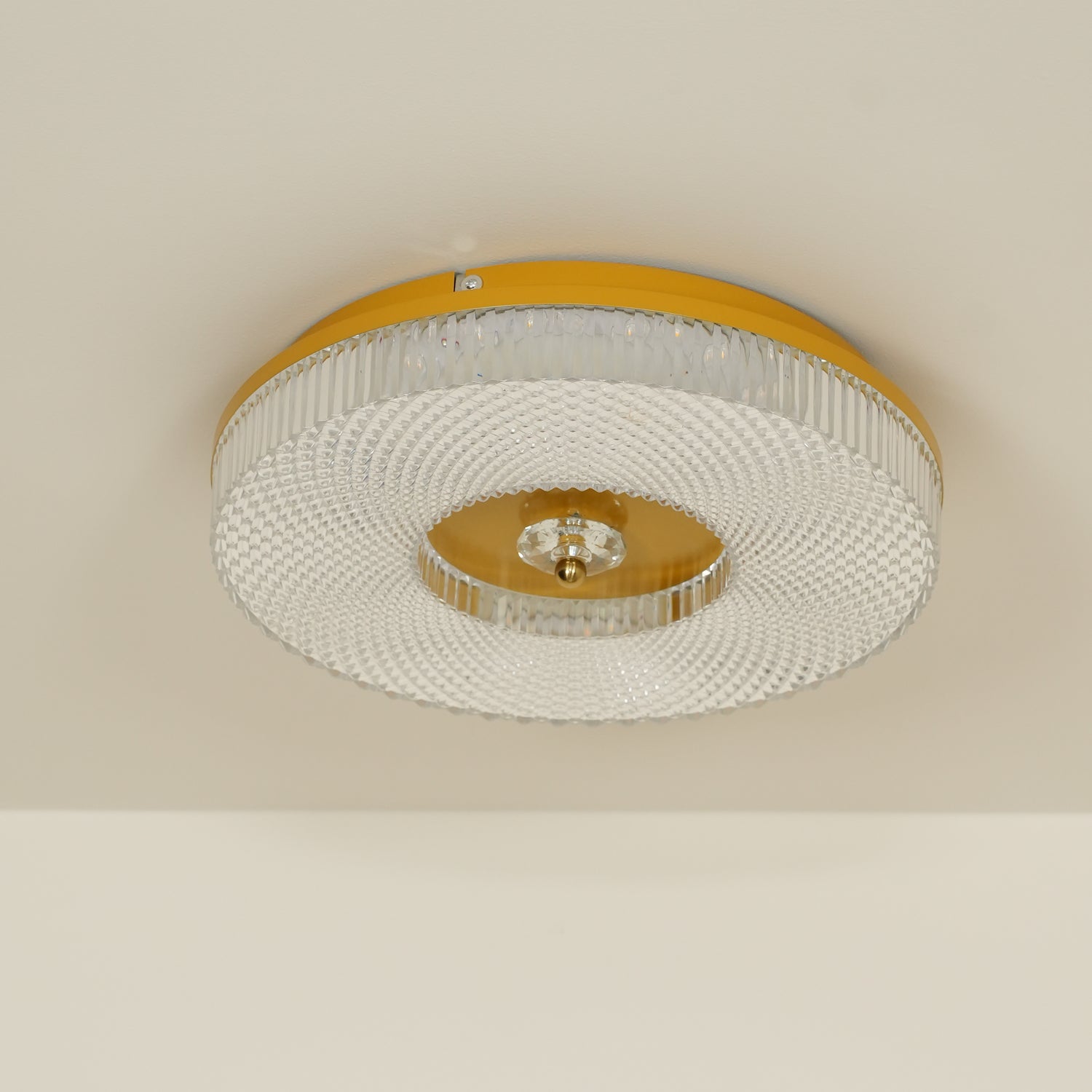 Textured Round LED Ceiling Light for Indoor Spaces | Ridorn