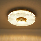 Textured Round LED Ceiling Light for Indoor Spaces | Ridorn