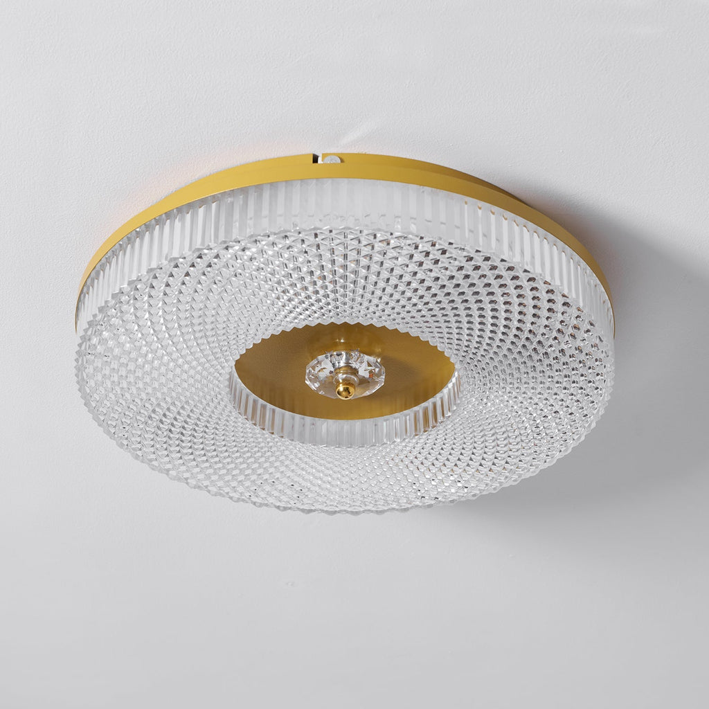 Textured Round LED Ceiling Light for Indoor Spaces | Ridorn
