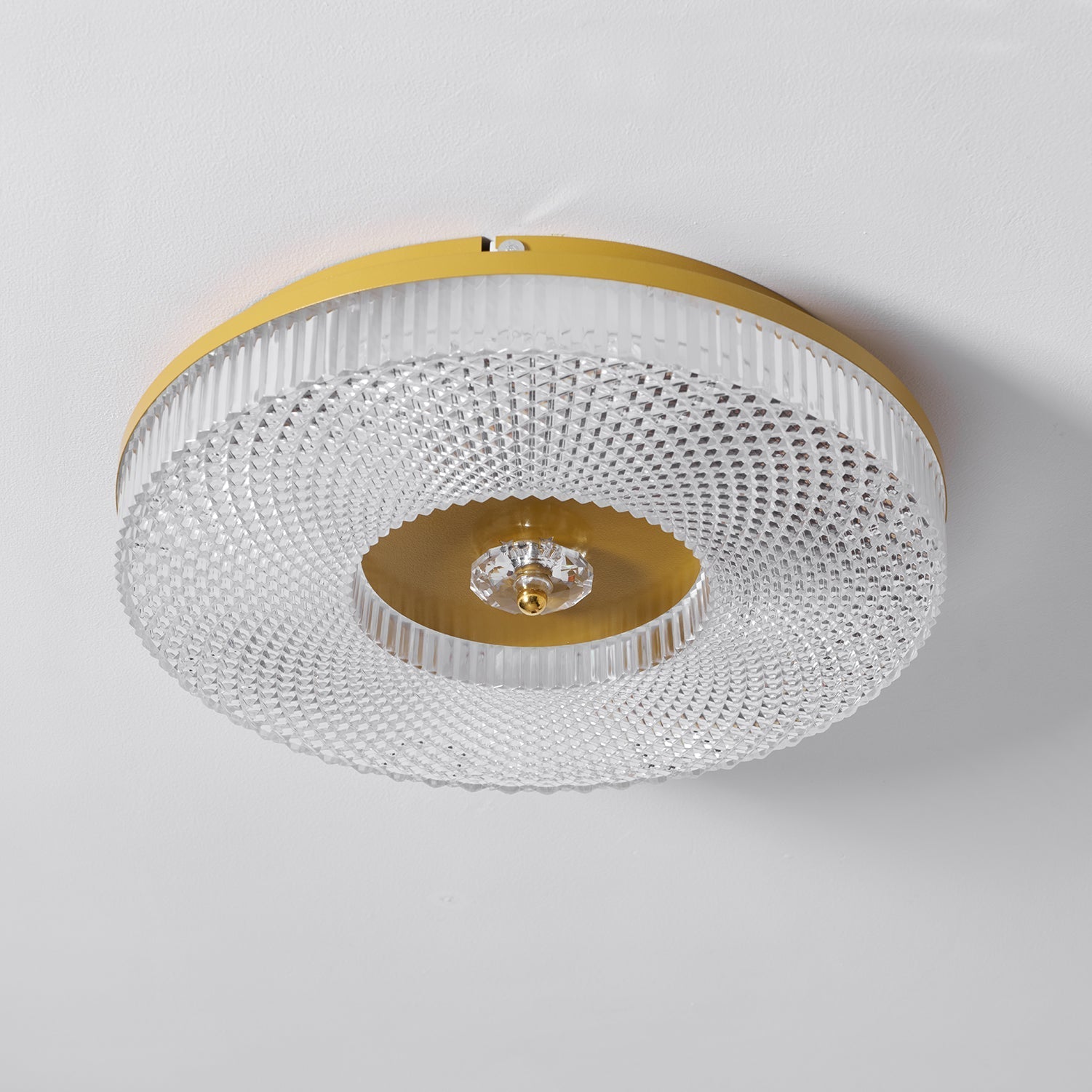 Textured Round LED Ceiling Light for Indoor Spaces | Ridorn