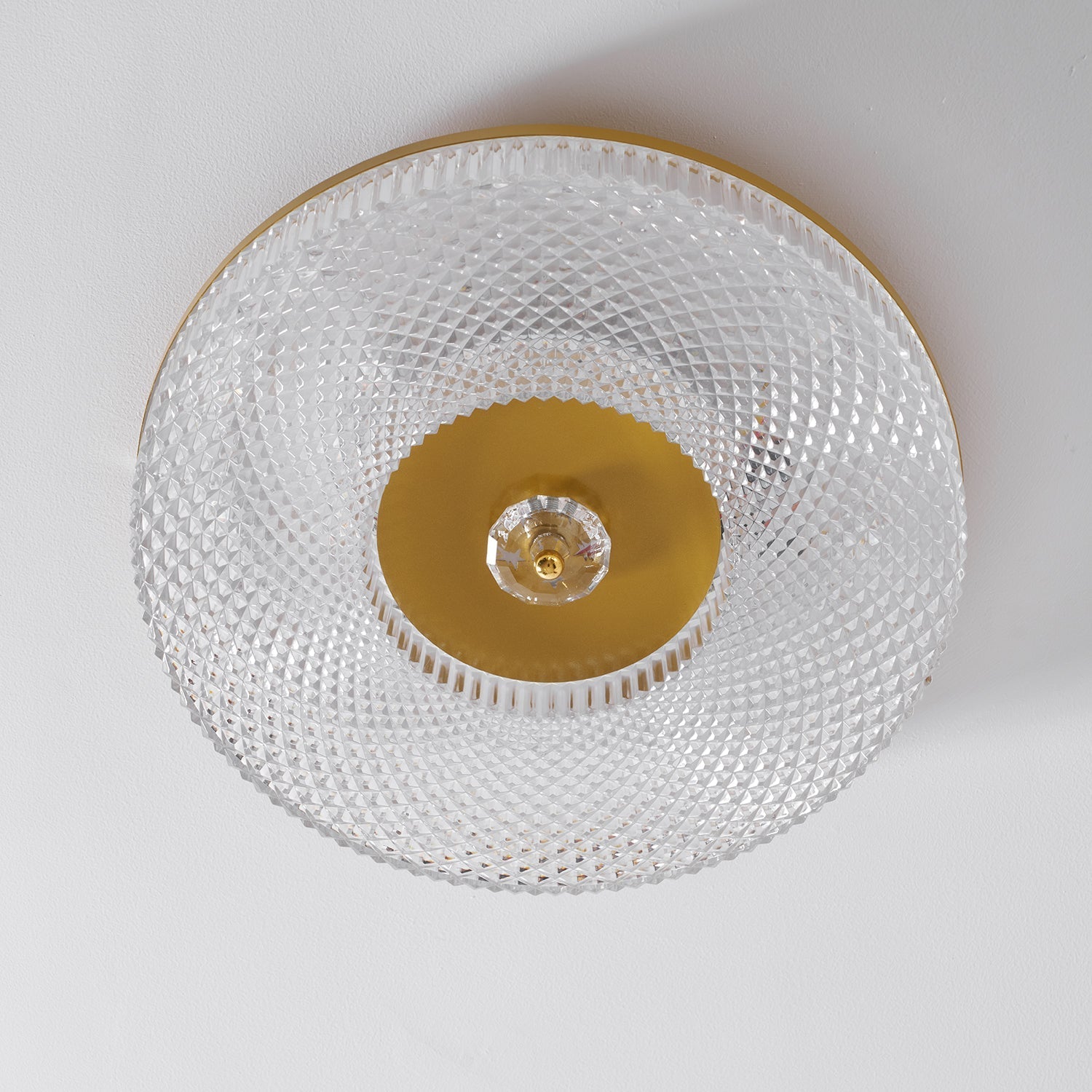 Textured Round LED Ceiling Light for Indoor Spaces | Ridorn