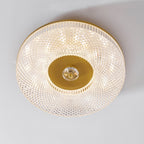 Textured Round LED Ceiling Light for Indoor Spaces | Ridorn
