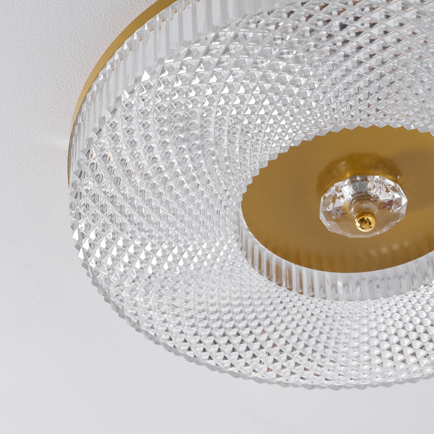 Textured Round LED Ceiling Light for Indoor Spaces | Ridorn