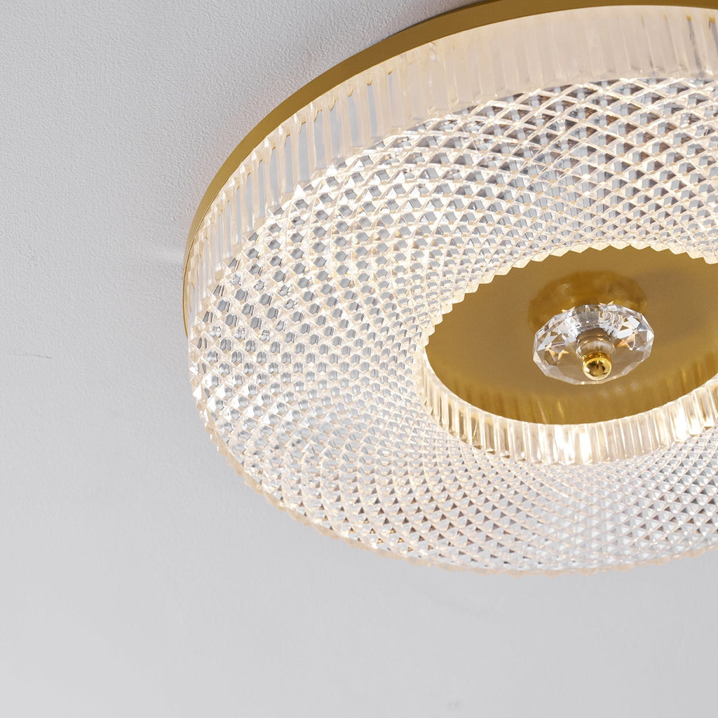 Textured Round LED Ceiling Light for Indoor Spaces | Ridorn