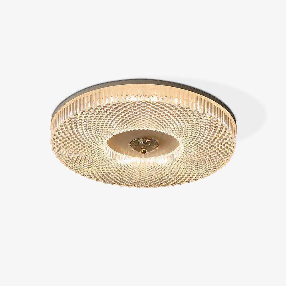 Textured Round LED Ceiling Light for Indoor Spaces | Ridorn