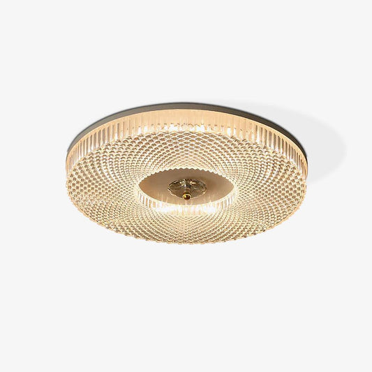 Textured Round LED Ceiling Light for Indoor Spaces | Ridorn