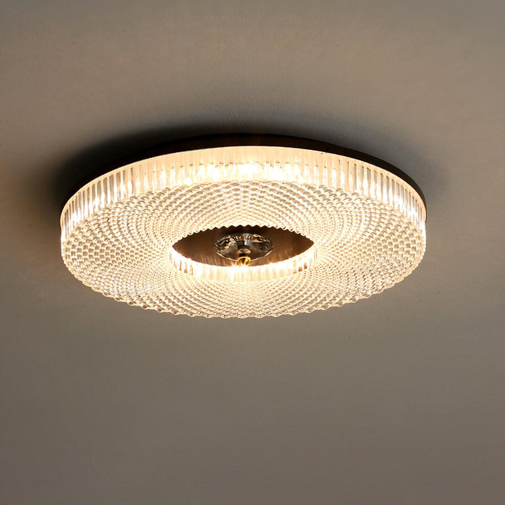Textured Round LED Ceiling Light for Indoor Spaces | Ridorn