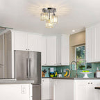 Modern Semi-Flush Cylinder Ceiling Light for Bedrooms | Ridorn