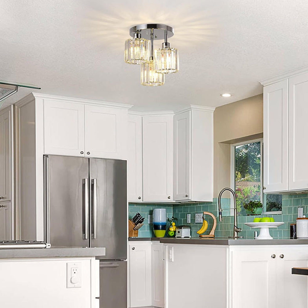 Modern Semi-Flush Cylinder Ceiling Light for Bedrooms | Ridorn