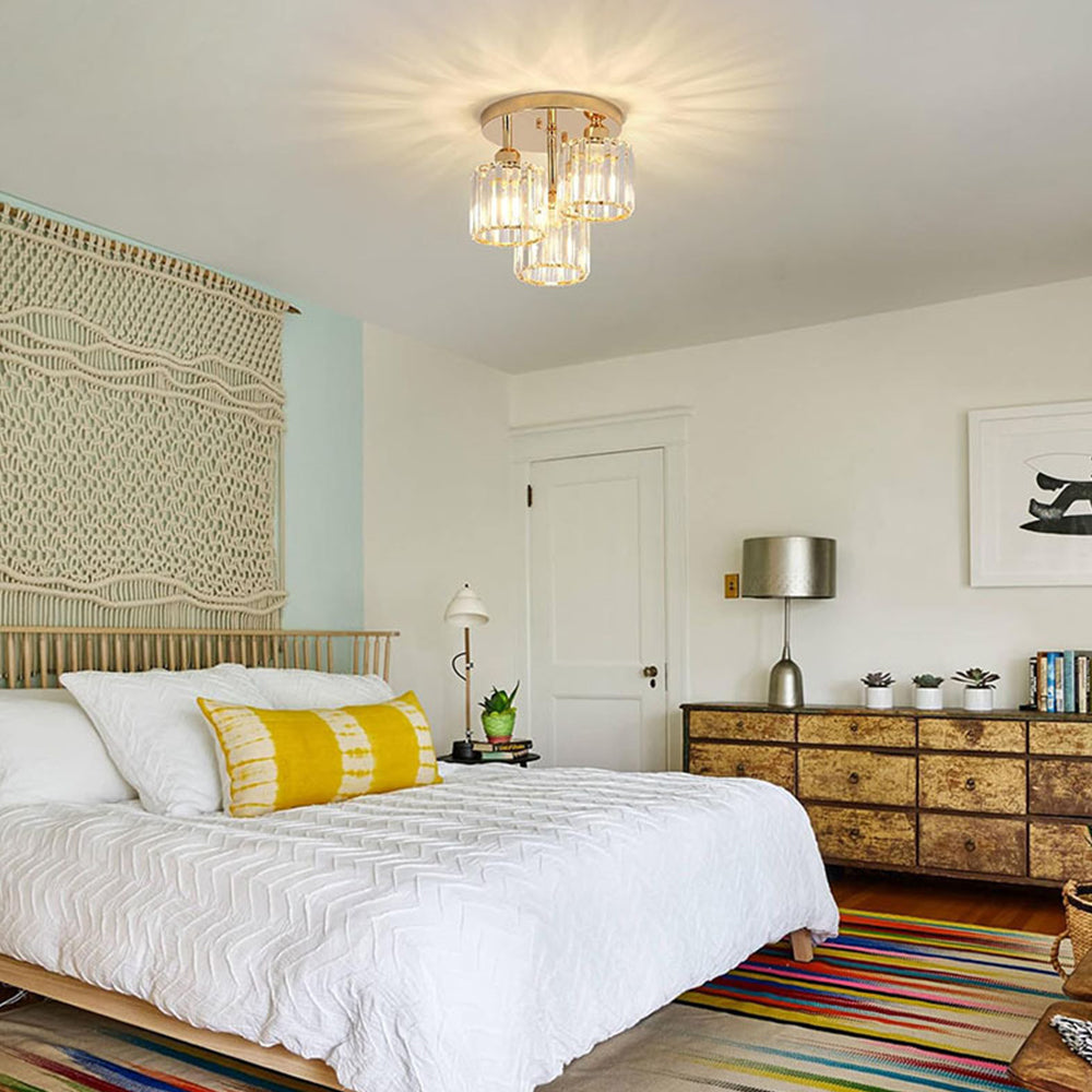 Modern Semi-Flush Cylinder Ceiling Light for Bedrooms | Ridorn