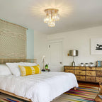 Modern Semi-Flush Cylinder Ceiling Light for Bedrooms | Ridorn
