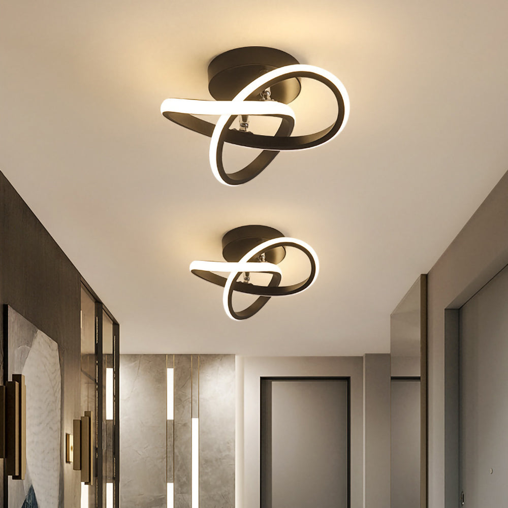 Abstract Swirl LED Ceiling Light for Modern Interiors | Ridorn