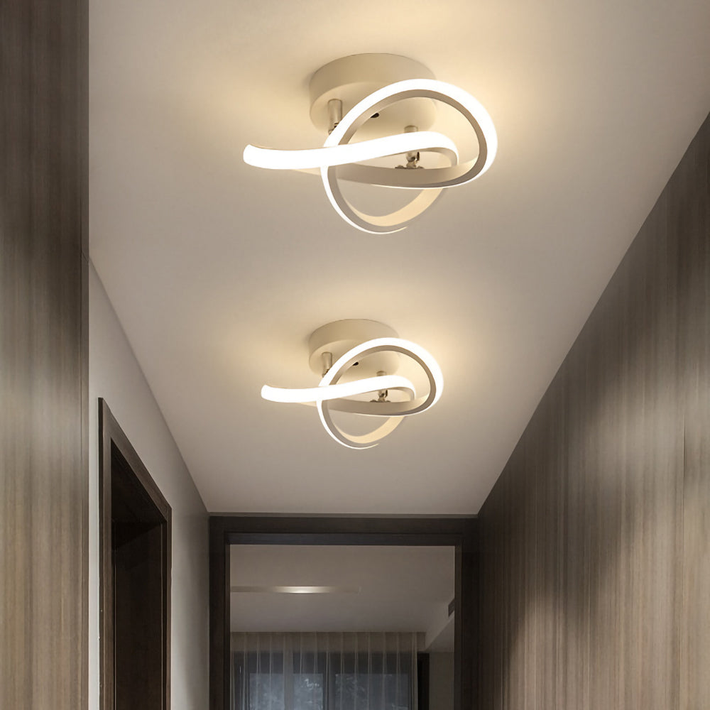 Abstract Swirl LED Ceiling Light for Modern Interiors | Ridorn