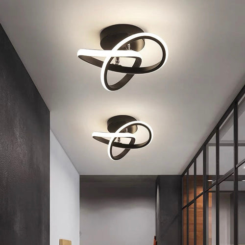 Abstract Swirl LED Ceiling Light for modern interiors