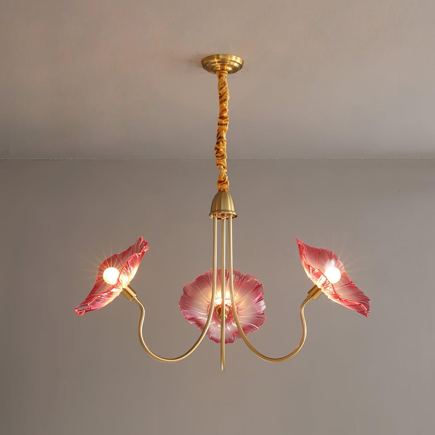 Chandelier Light | Ceiling Lamp with Lutos Flower Design | Ridorn