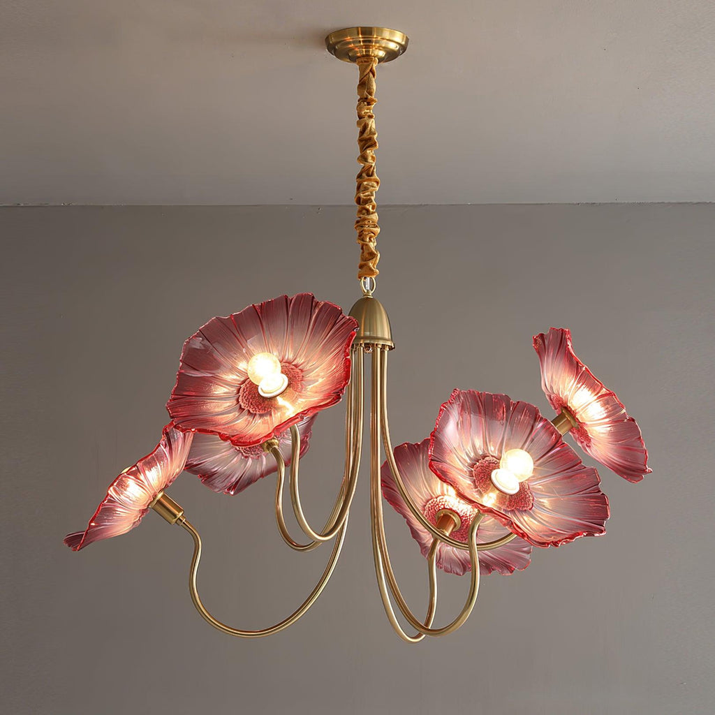 Chandelier Light | Ceiling Lamp with Lutos Flower Design | Ridorn