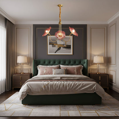Chandelier Light | Ceiling Lamp with Lutos Flower Design | Ridorn