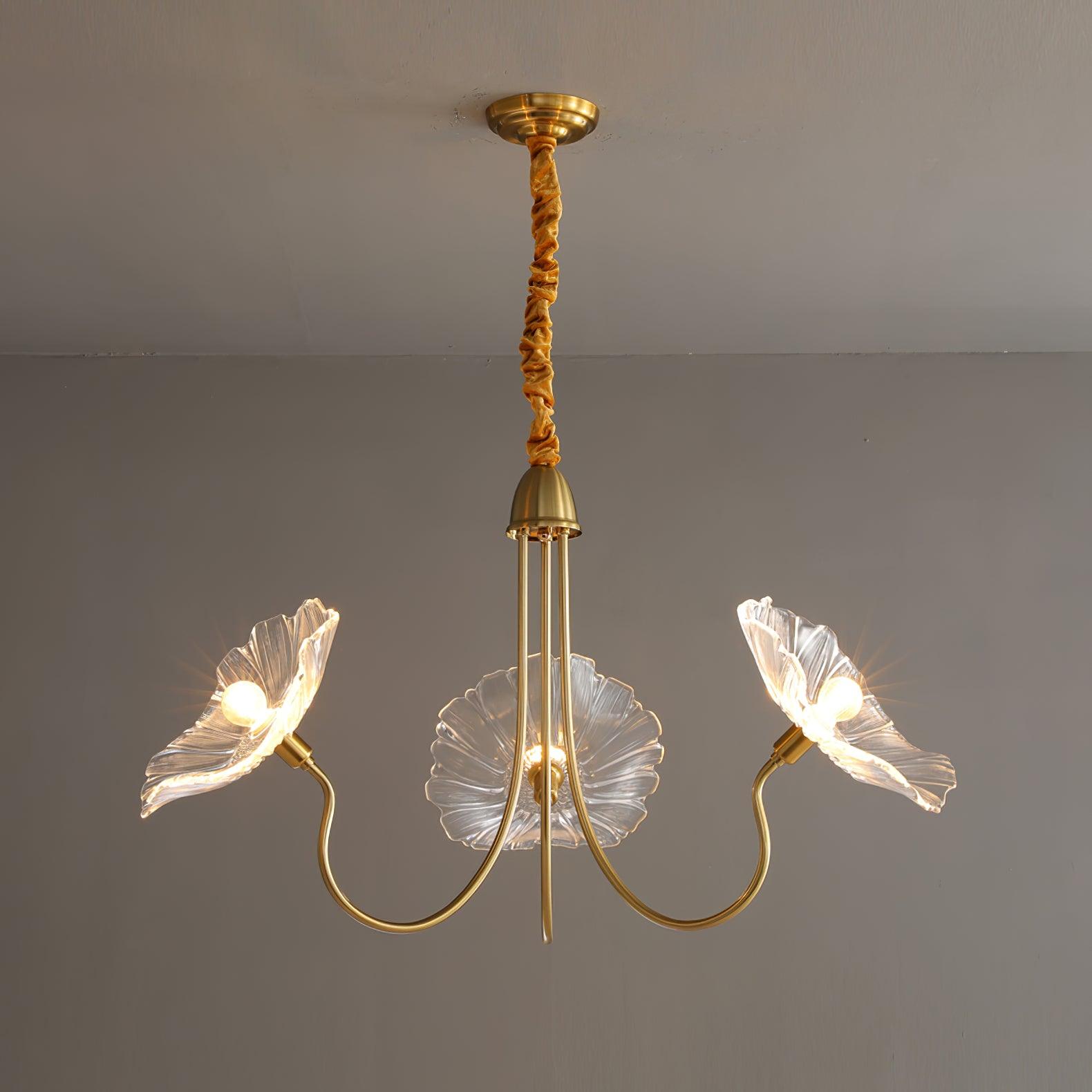 Chandelier Light | Ceiling Lamp with Lutos Flower Design | Ridorn