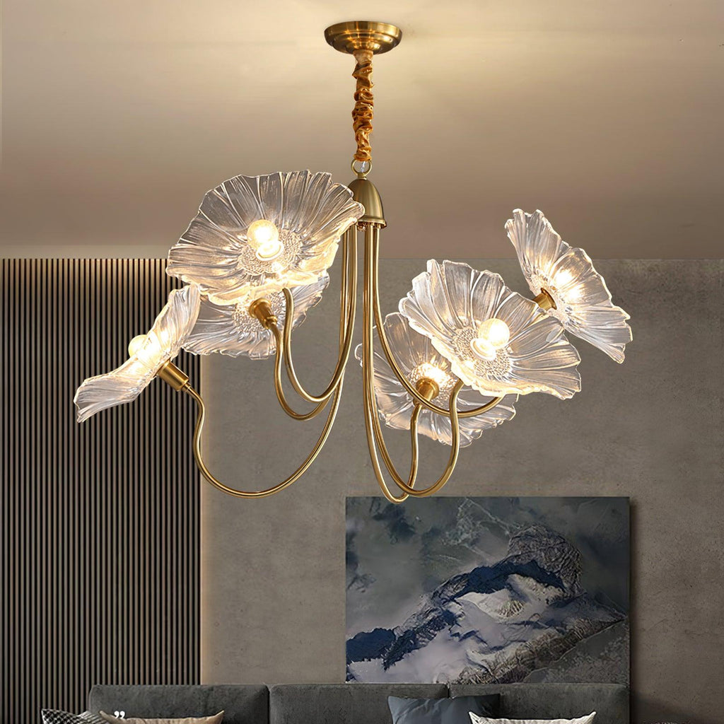 Chandelier Light | Ceiling Lamp with Lutos Flower Design | Ridorn