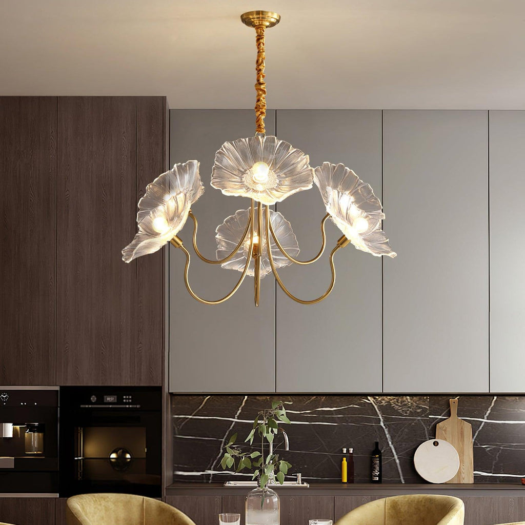Chandelier Light | Ceiling Lamp with Lutos Flower Design | Ridorn