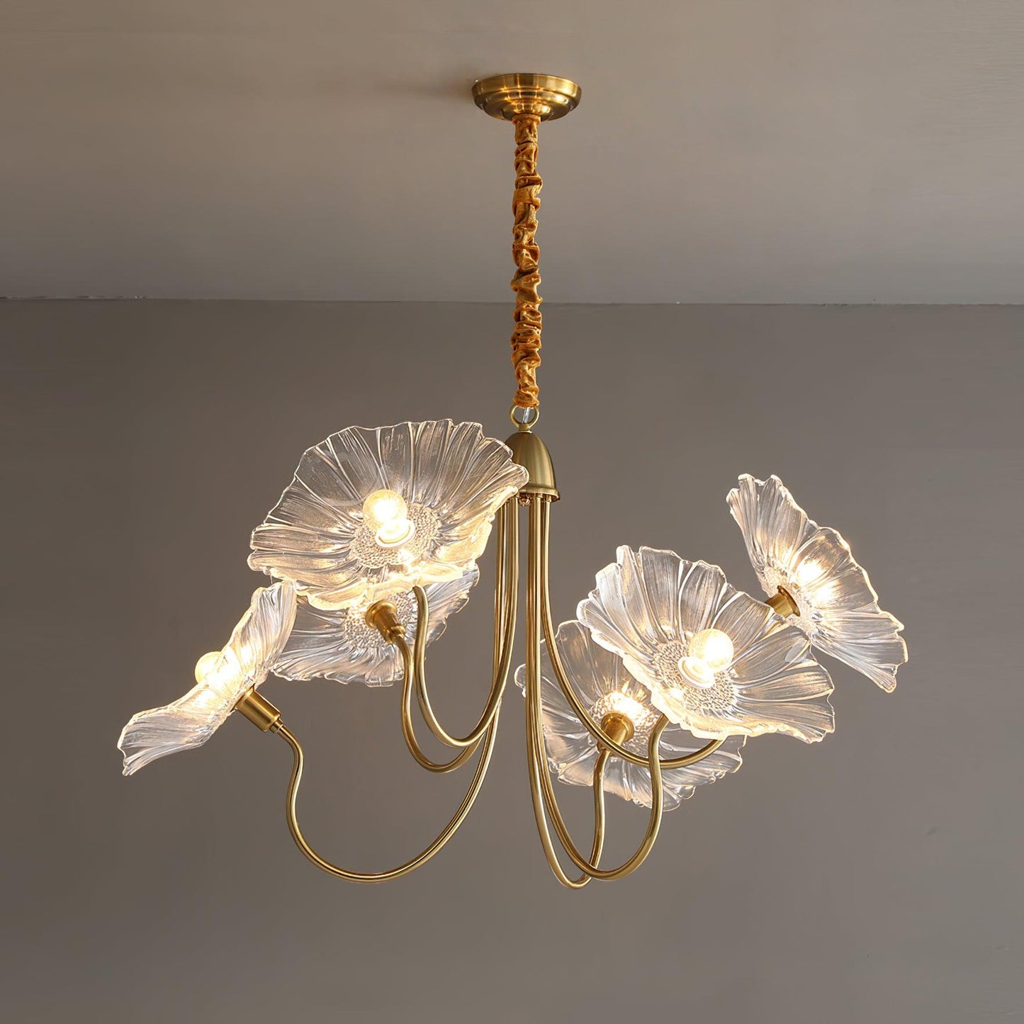 Chandelier Light | Ceiling Lamp with Lutos Flower Design | Ridorn