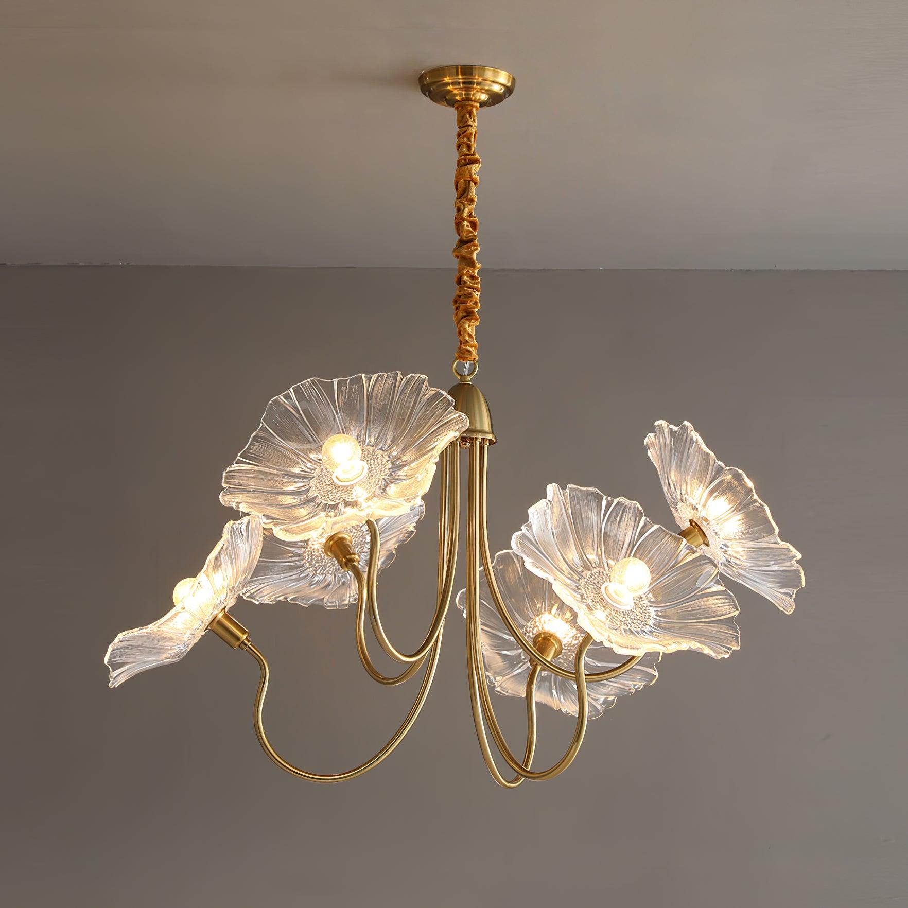 Chandelier Light | Ceiling Lamp with Lutos Flower Design | Ridorn