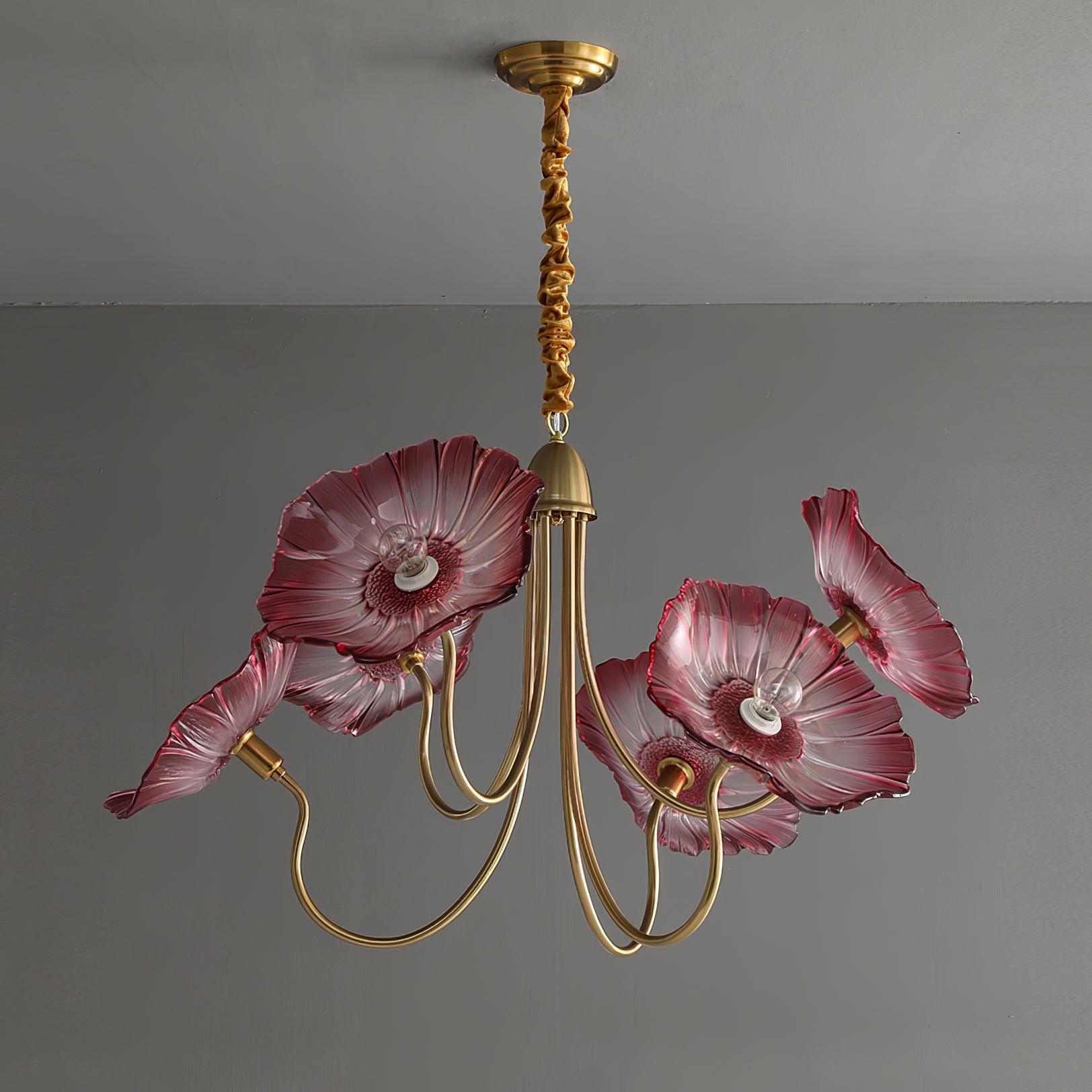 Chandelier Light | Ceiling Lamp with Lutos Flower Design | Ridorn