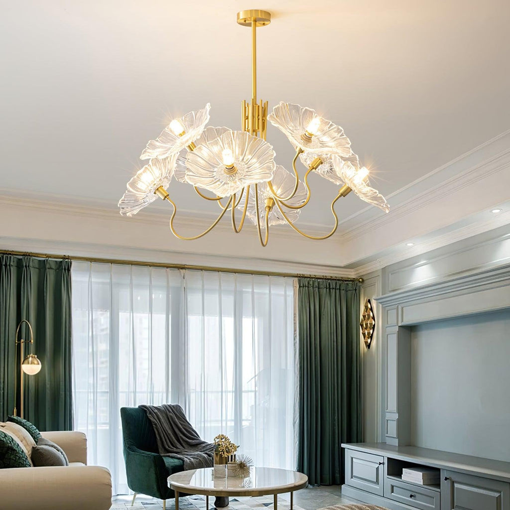 Chandelier Light | Ceiling Lamp with Lutos Flower Design | Ridorn