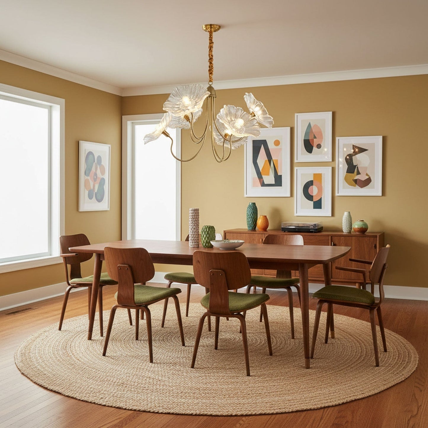 Chandelier Light | Ceiling Lamp with Lutos Flower Design | Ridorn