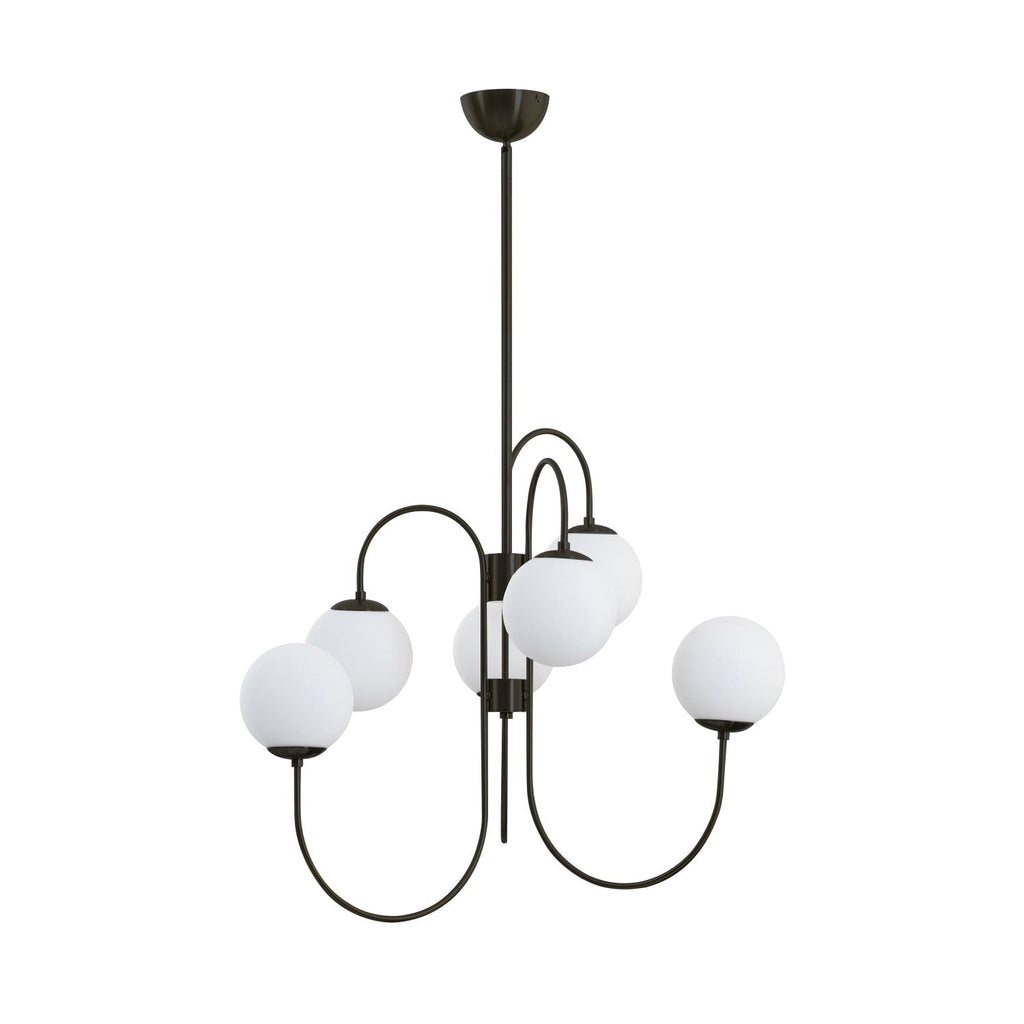 Chandelier Light Fixture | Ceiling Lamp with Gooseneck Design | Ridorn