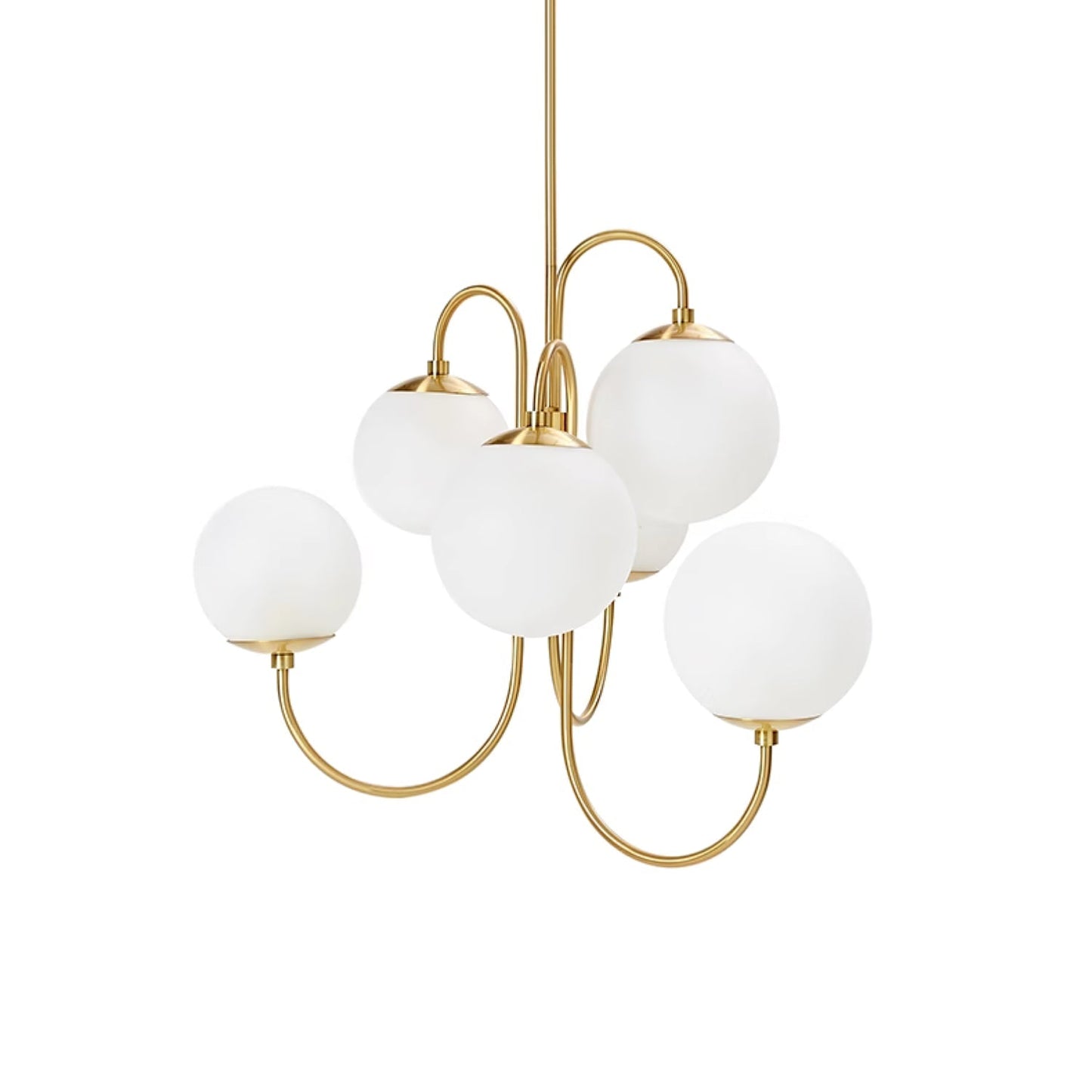 Chandelier Light Fixture | Ceiling Lamp with Gooseneck Design | Ridorn
