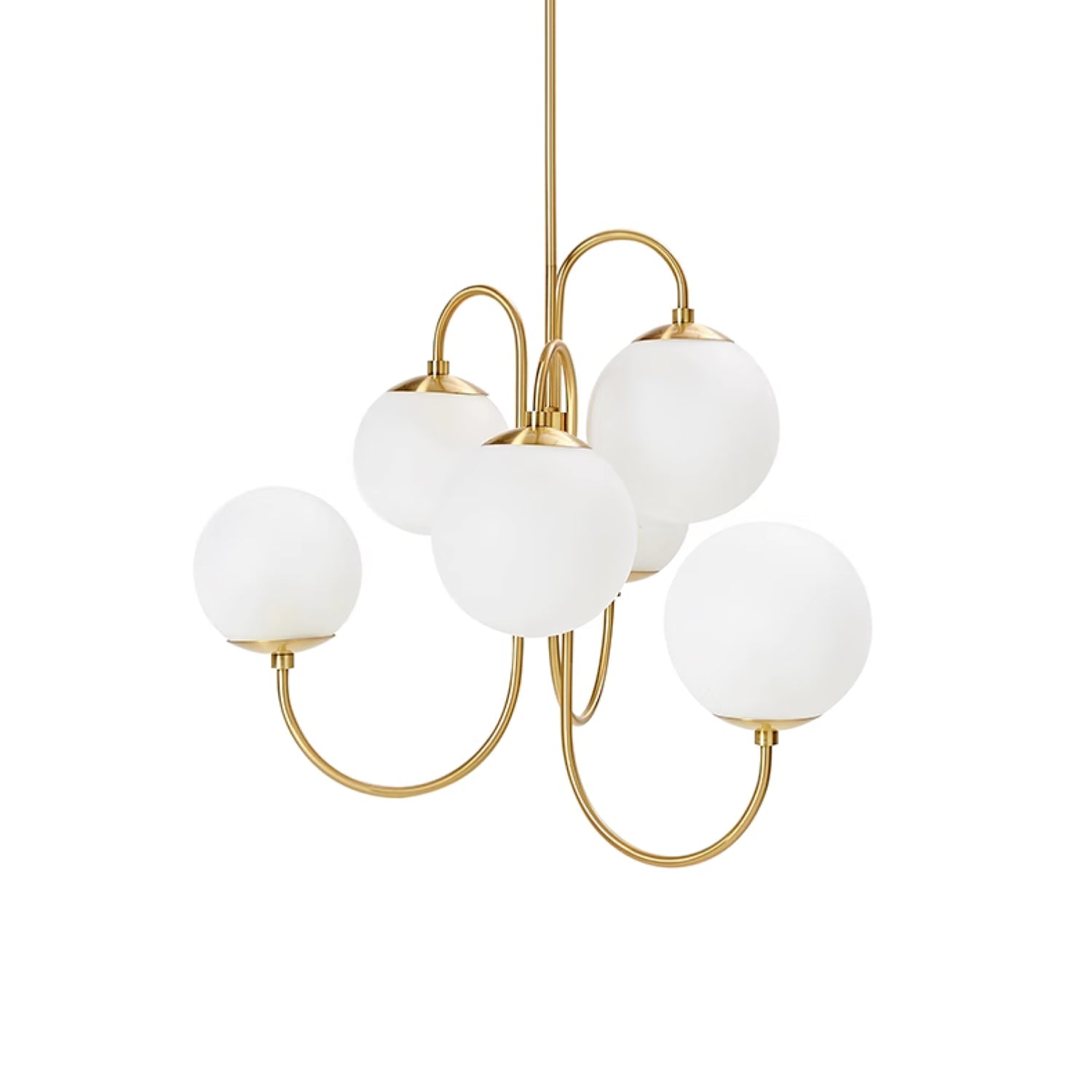 Chandelier Light Fixture | Ceiling Lamp with Gooseneck Design | Ridorn