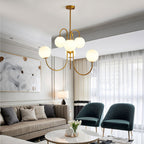 Chandelier Light Fixture | Ceiling Lamp with Gooseneck Design | Ridorn
