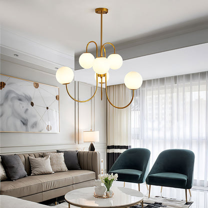 Chandelier Light Fixture | Ceiling Lamp with Gooseneck Design | Ridorn