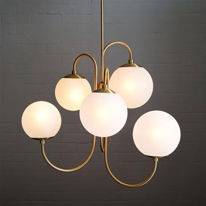 Chandelier Light Fixture | Ceiling Lamp with Gooseneck Design | Ridorn