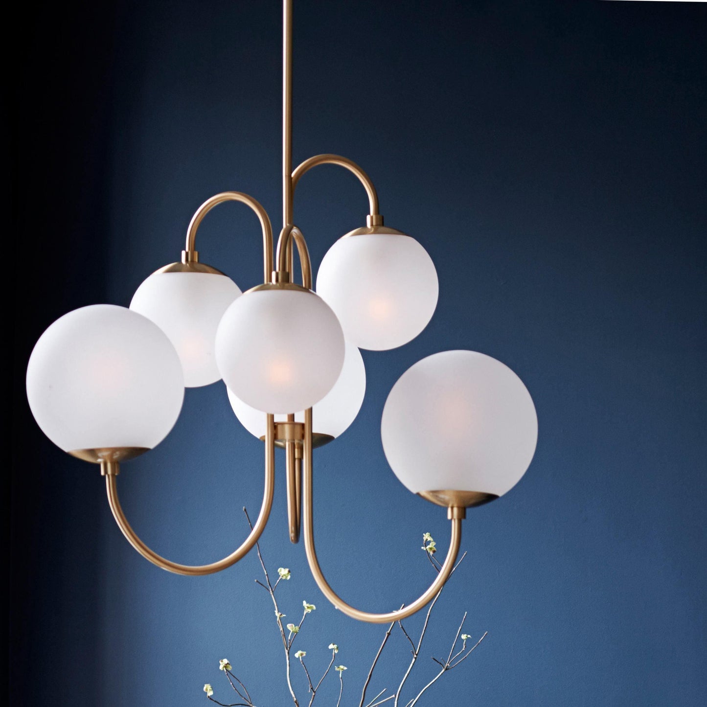Chandelier Light Fixture | Ceiling Lamp with Gooseneck Design | Ridorn