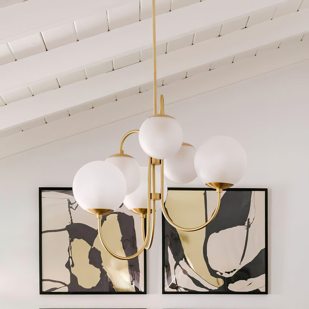 Chandelier Light Fixture | Ceiling Lamp with Gooseneck Design | Ridorn