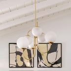 Chandelier Light Fixture | Ceiling Lamp with Gooseneck Design | Ridorn