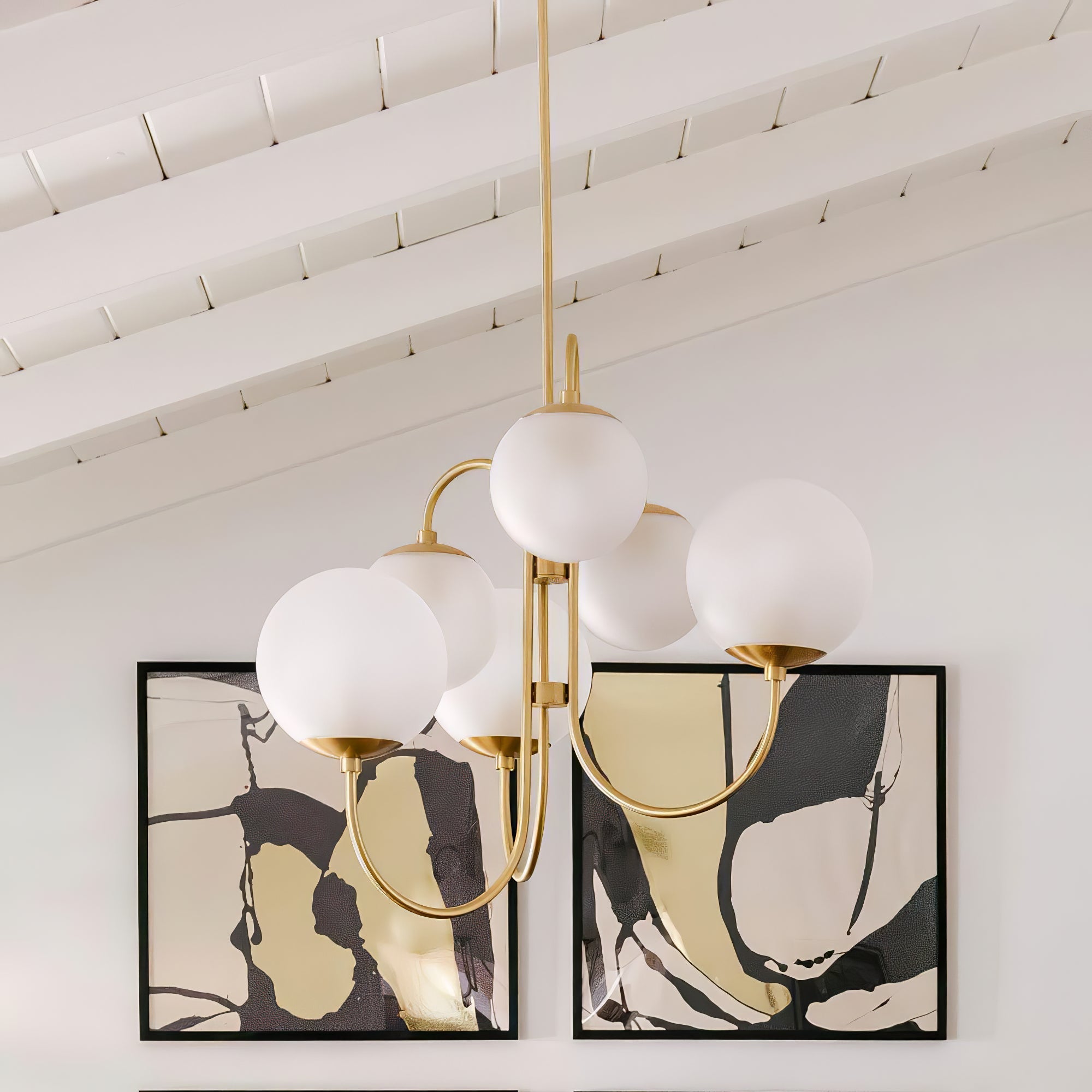Chandelier Light Fixture | Ceiling Lamp with Gooseneck Design | Ridorn