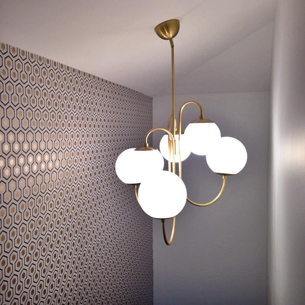 Chandelier Light Fixture | Ceiling Lamp with Gooseneck Design | Ridorn