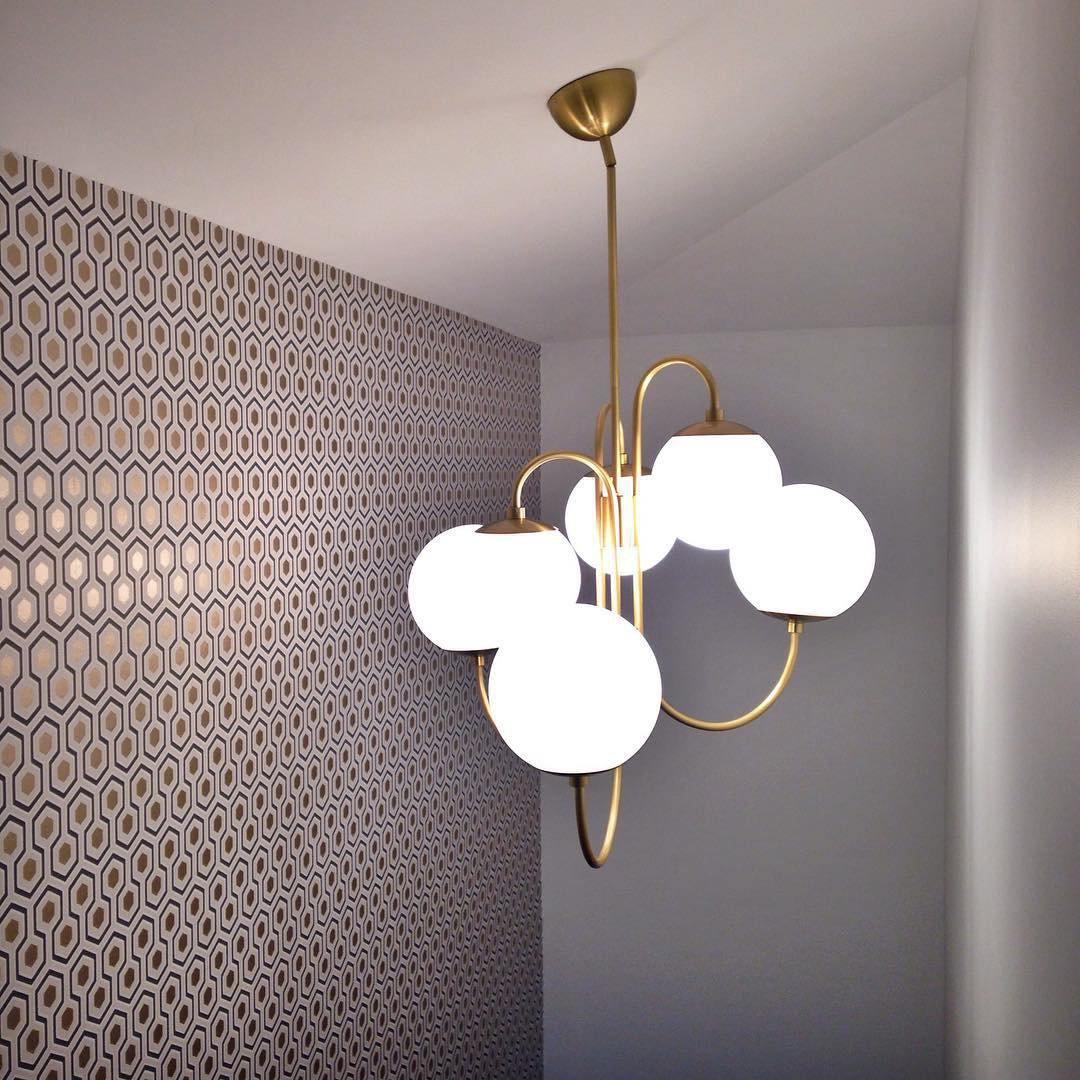 Chandelier Light Fixture | Ceiling Lamp with Gooseneck Design | Ridorn