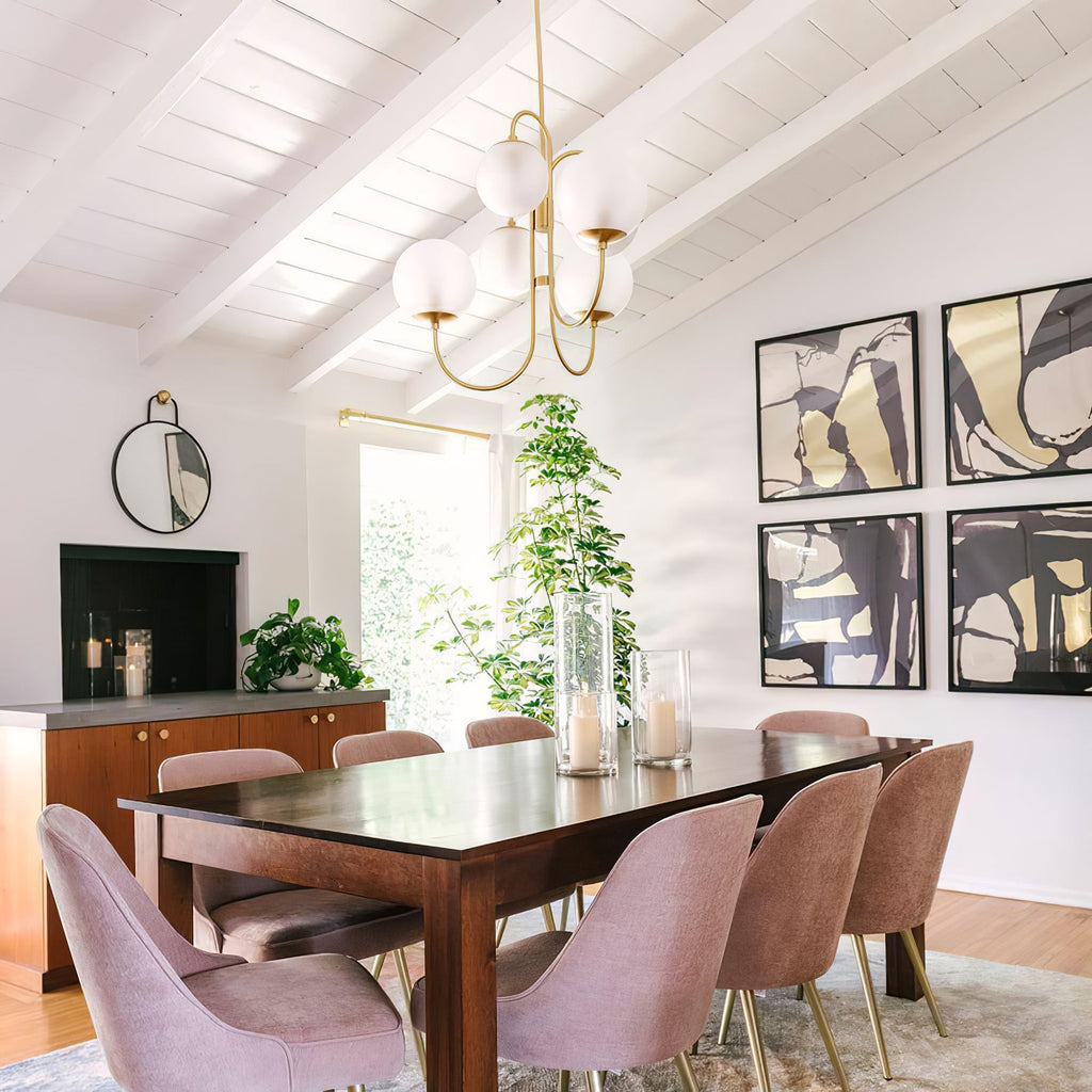 Chandelier Light Fixture | Ceiling Lamp with Gooseneck Design | Ridorn