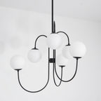 Chandelier Light Fixture | Ceiling Lamp with Gooseneck Design | Ridorn