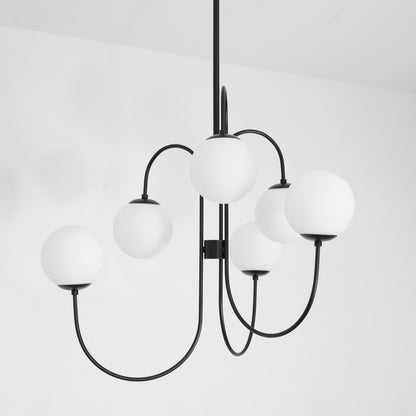 Chandelier Light Fixture | Ceiling Lamp with Gooseneck Design | Ridorn