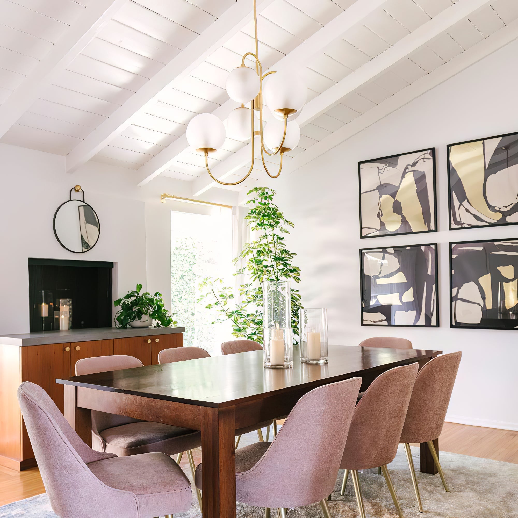 Chandelier Light Fixture | Ceiling Lamp with Gooseneck Design | Ridorn