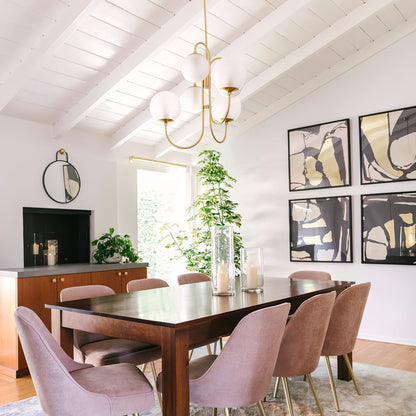 Chandelier Light Fixture | Ceiling Lamp with Gooseneck Design | Ridorn